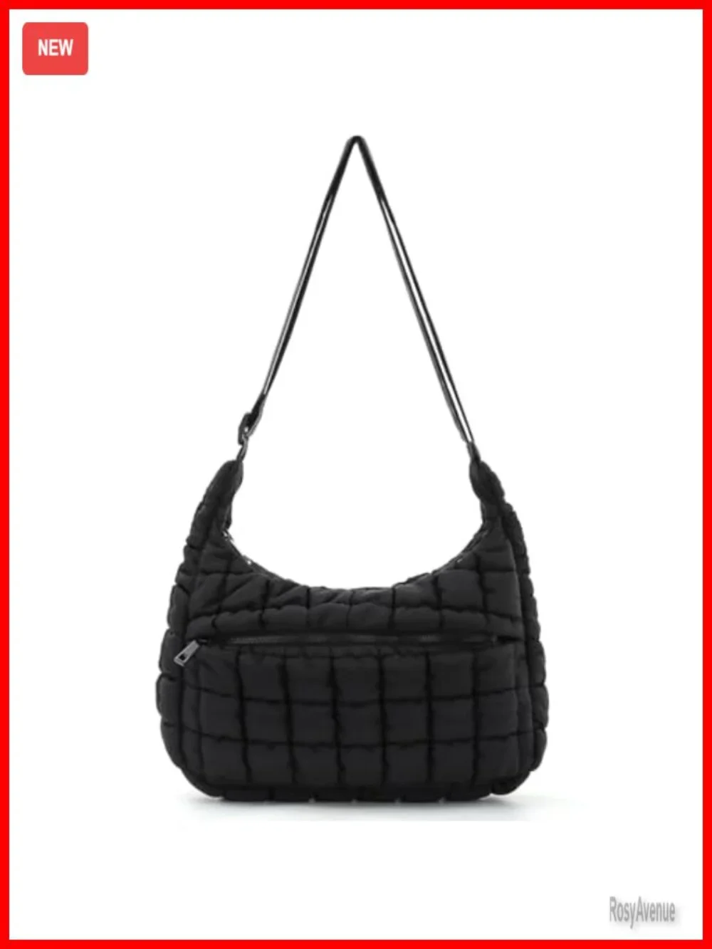 Quilted Puffer Bag Soft Fluffy Crossbody Shoulder Hobo Purse Lightweight